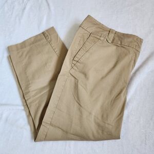 Women's Tan Capri Chinos New York & Company Y2K Preppy Size 10
